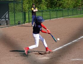 Honkbal jeugd slaan